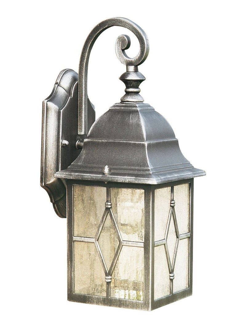 Searchlight Black Adeline outdoor wall light 33cm, imported from the UK