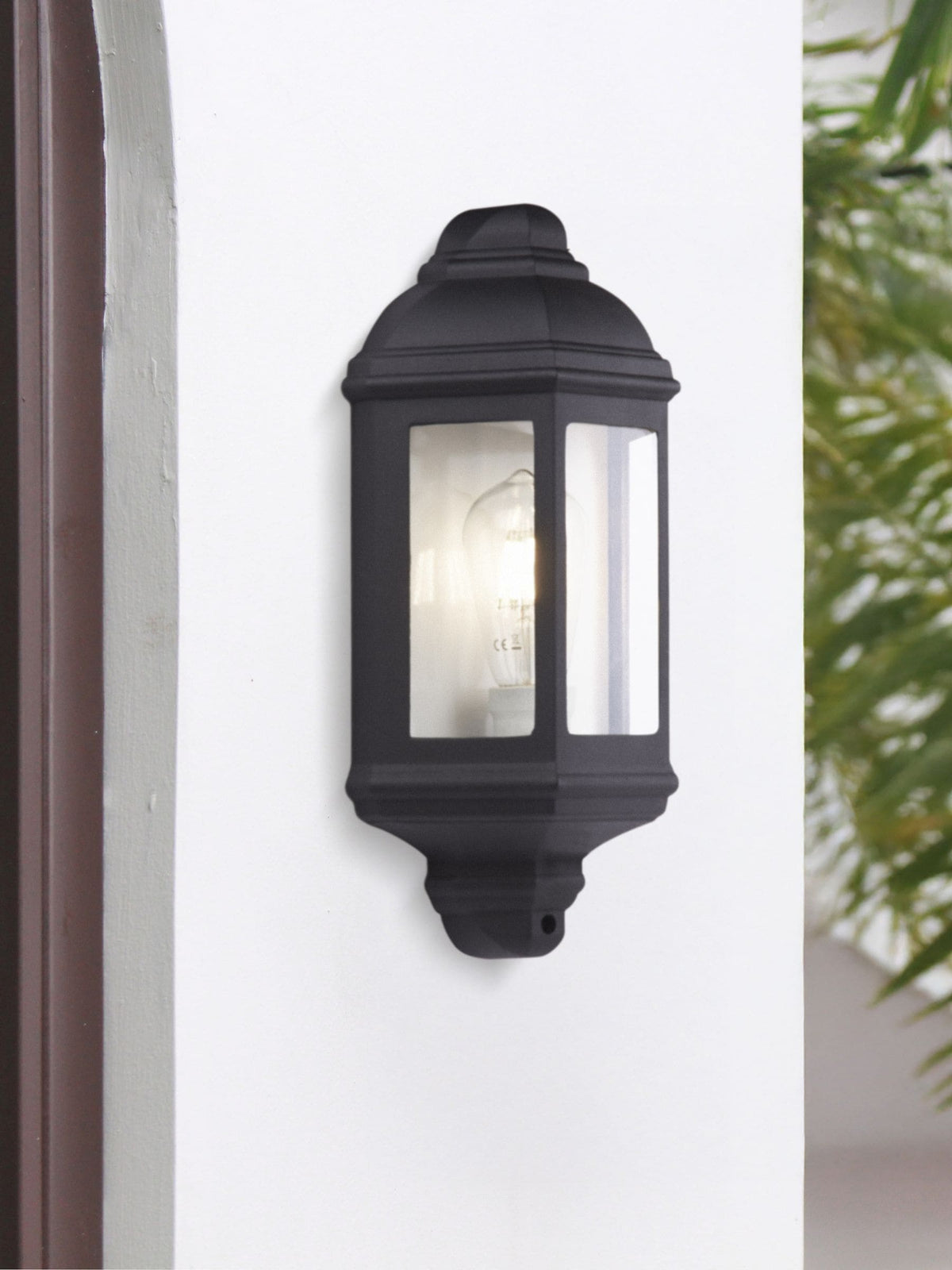 Searchlight black Andreas outdoor wall light 36cm (British brand)