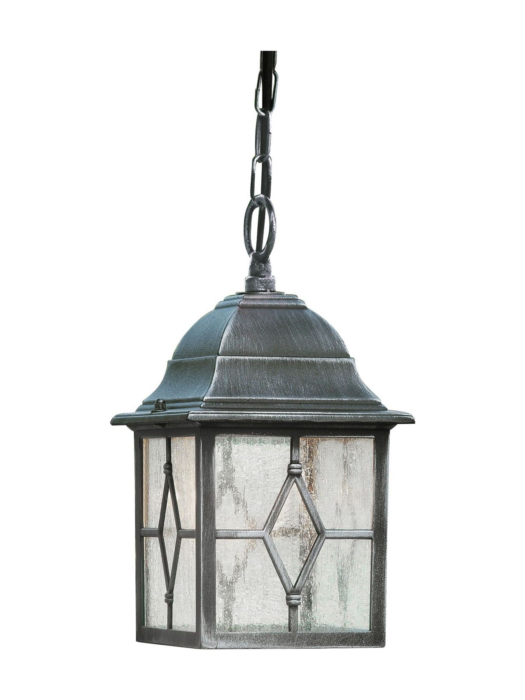 Searchlight Adeline outdoor pendant light in antique black, imported from the UK