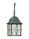 Searchlight Adeline outdoor pendant light in antique black, imported from the UK