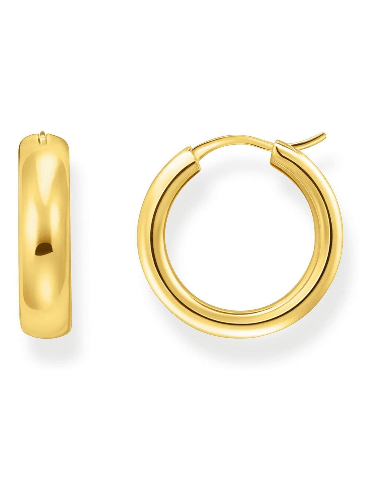 Thomas Sabo gold tone creoles chunky earrings (British brand)