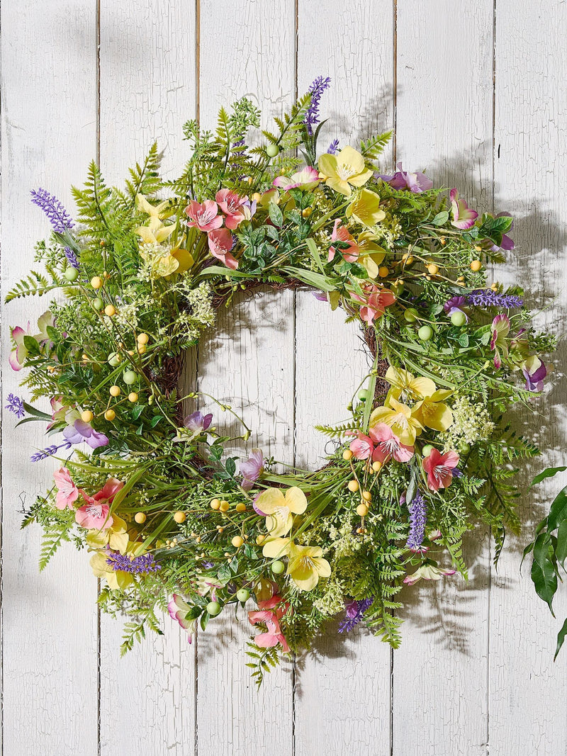 Dibor Green Hillington wild flower wreath 60cm - British product