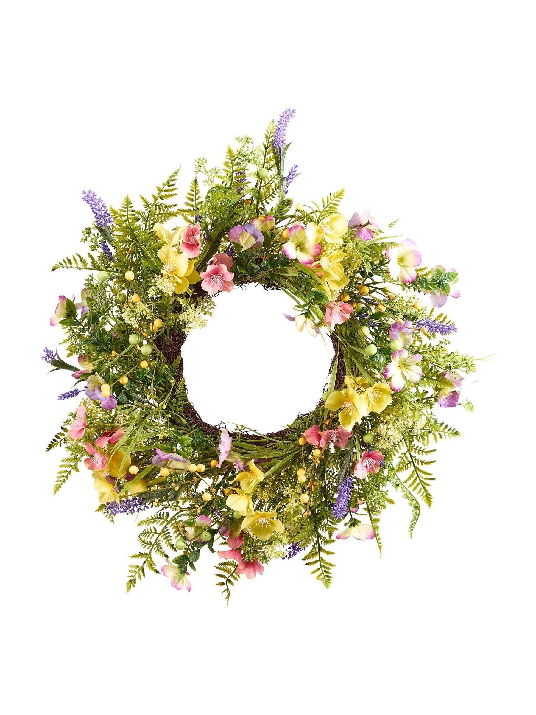 Dibor Green Hillington wild flower wreath 60cm - British product