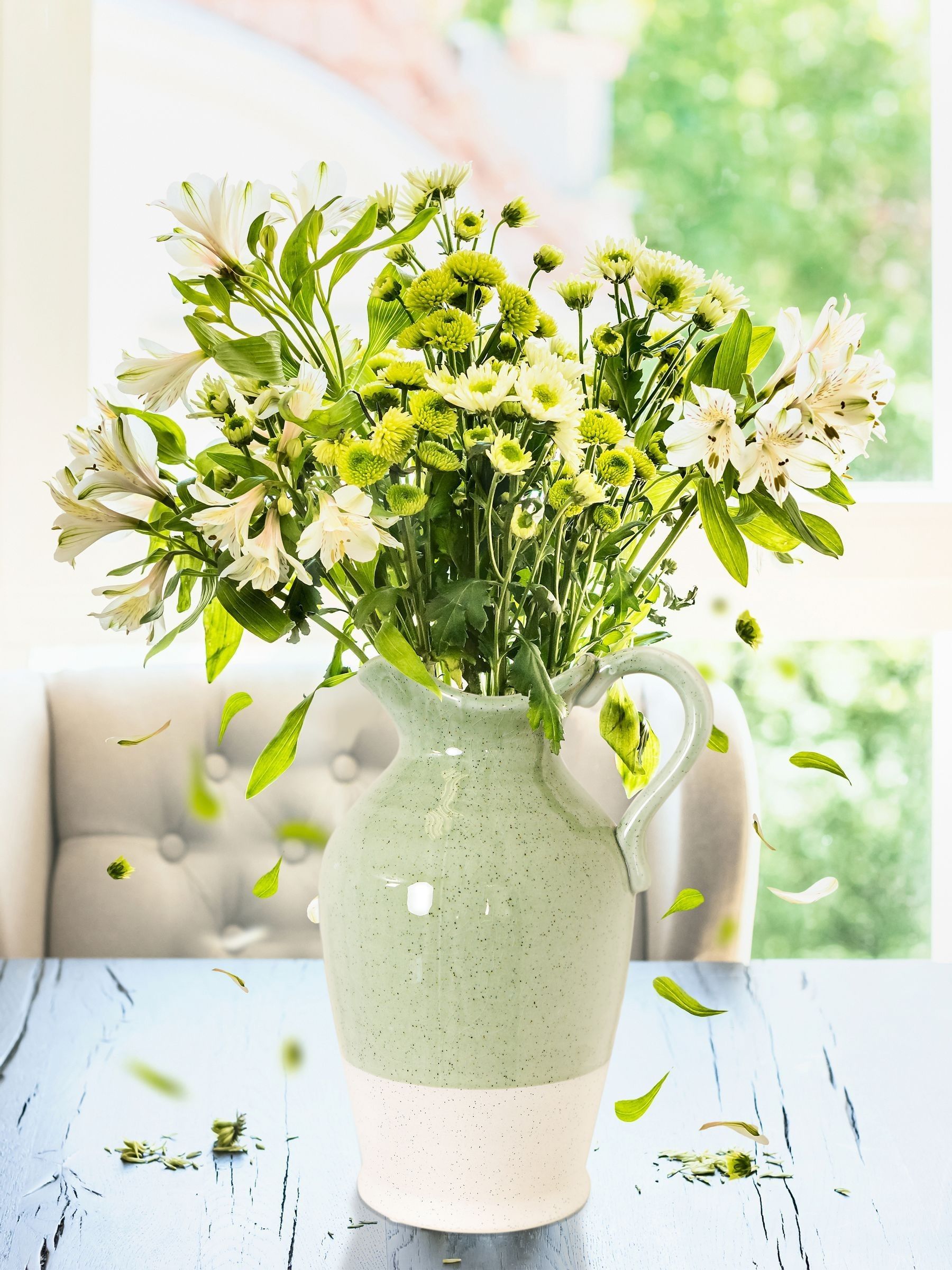 Dibor Green Goathland Speckled Jug - British product