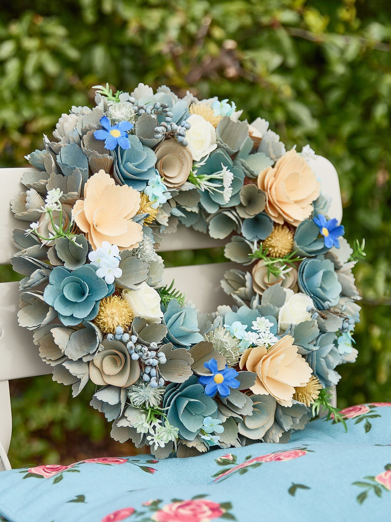 Dibor Blue Ashbourne Floral Wreath