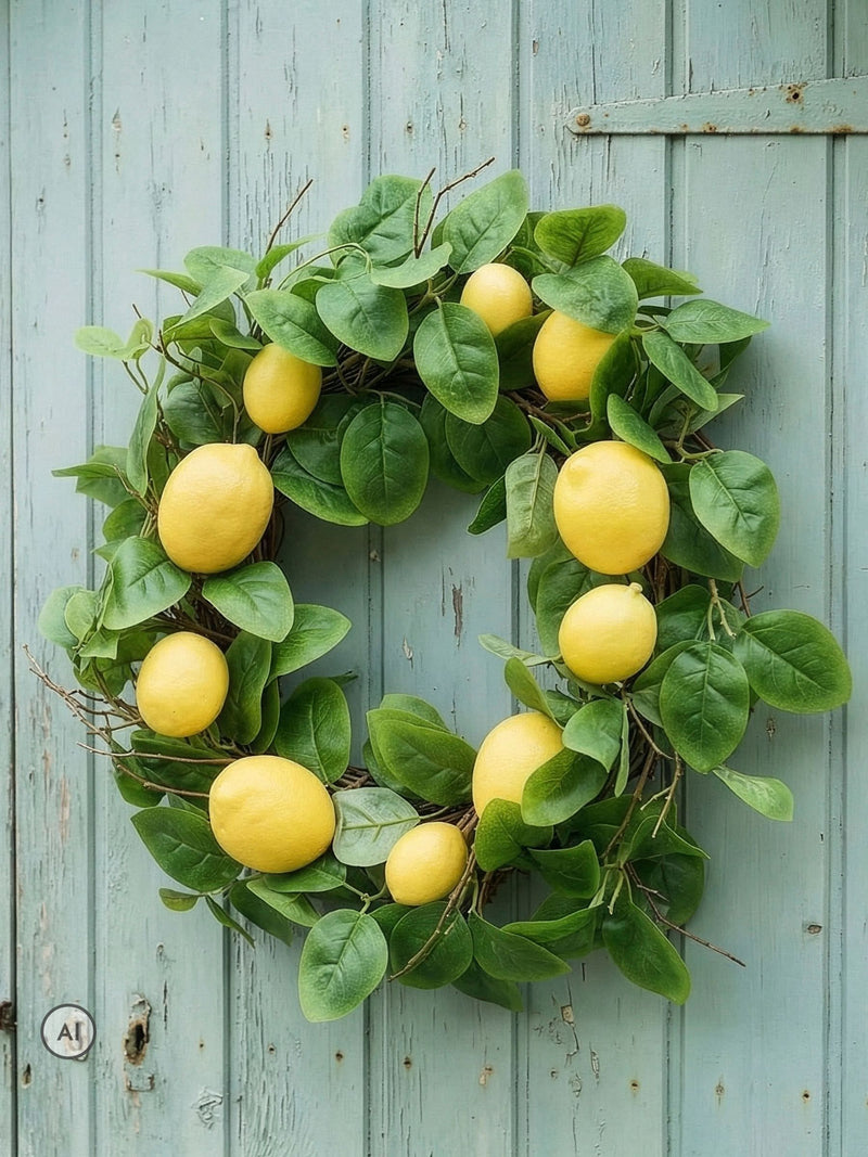Dibor green agrumi lemon wreath 50cm - British product