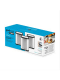Good Food set of 3 silver storage canisters (British brand)