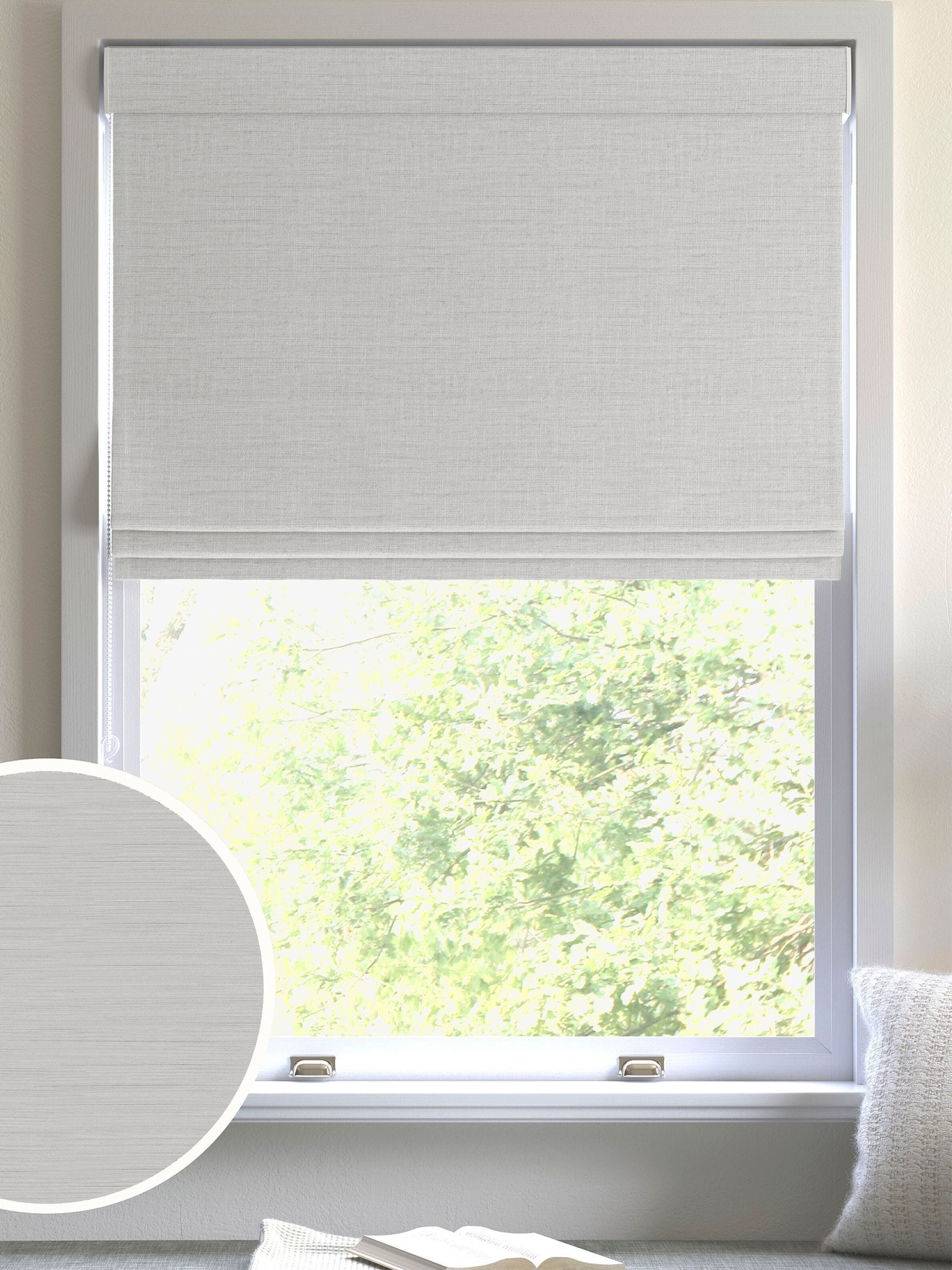 Ire pearl white made to measure roman blind (British brand)