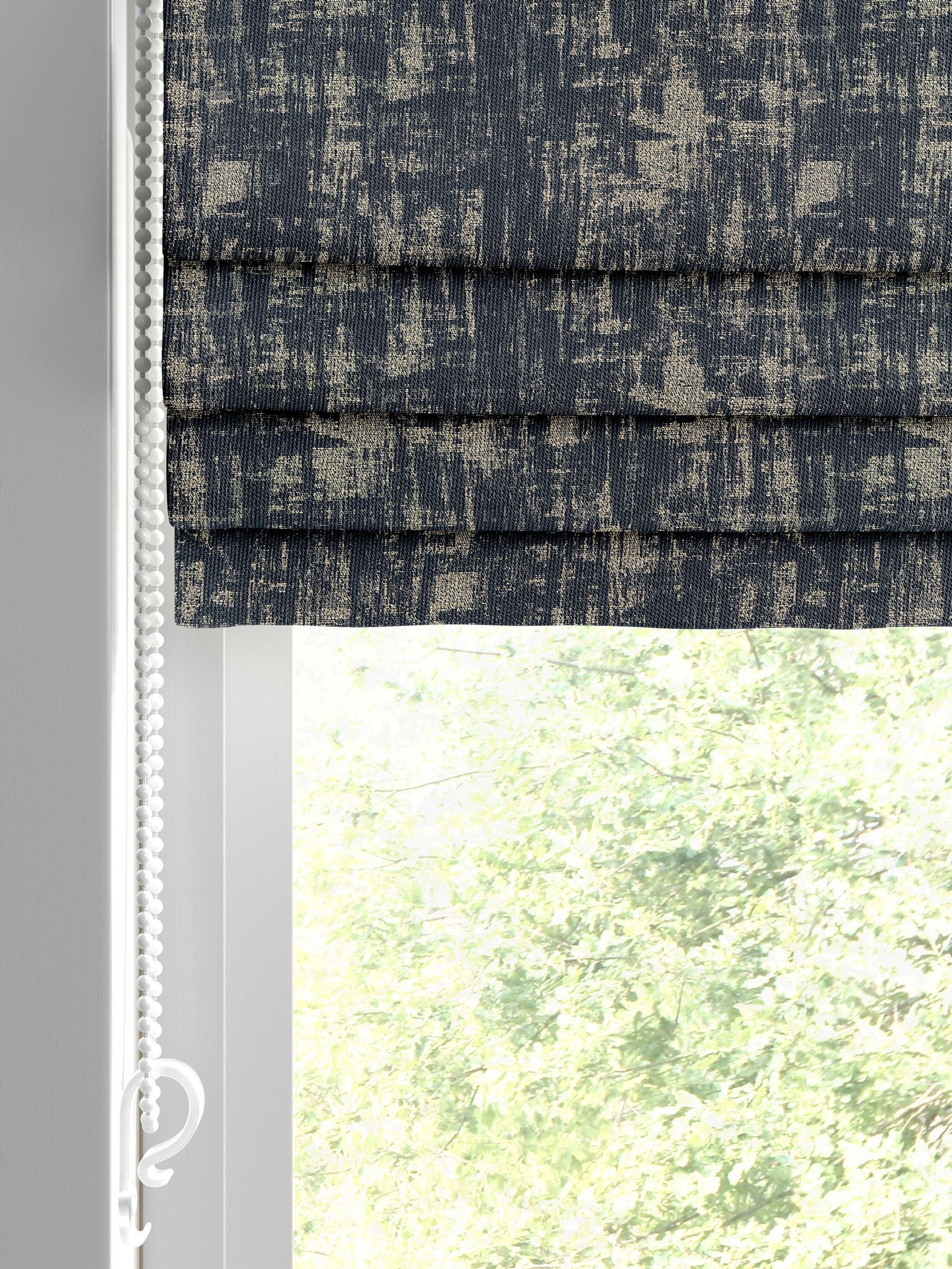 Indigo Blue Tero roman blind made to measure - British product