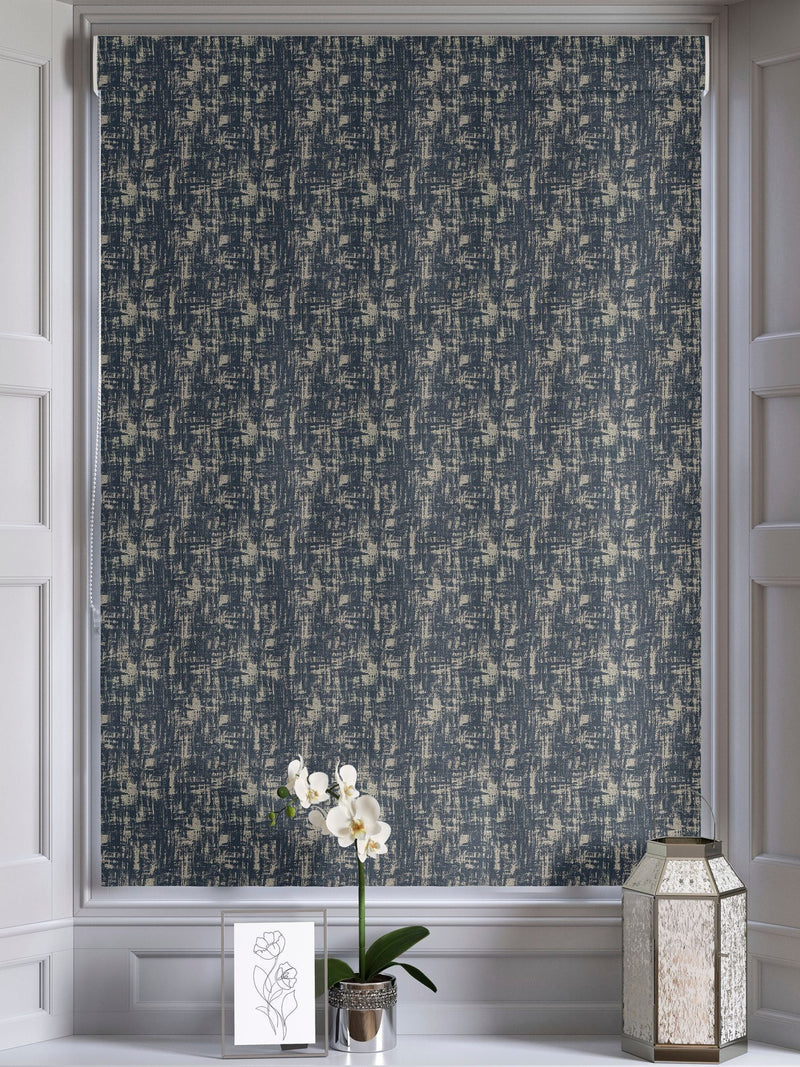 Indigo Blue Tero roman blind made to measure - British product