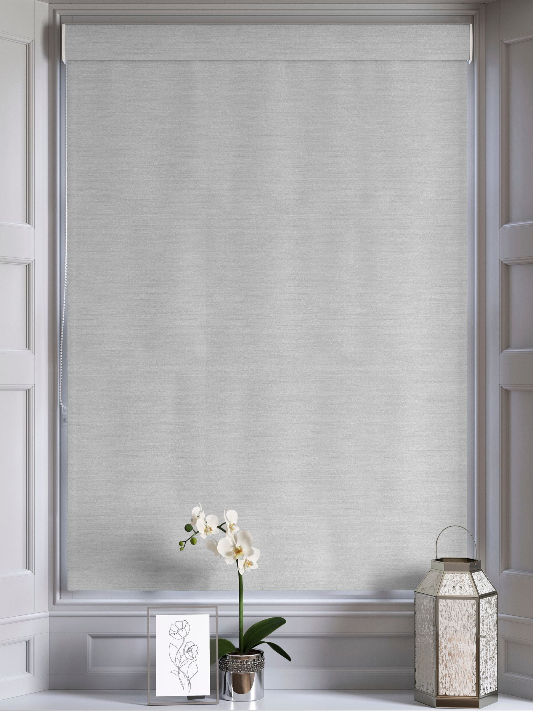 Dove Grey Ire made to measure roman blind - British product