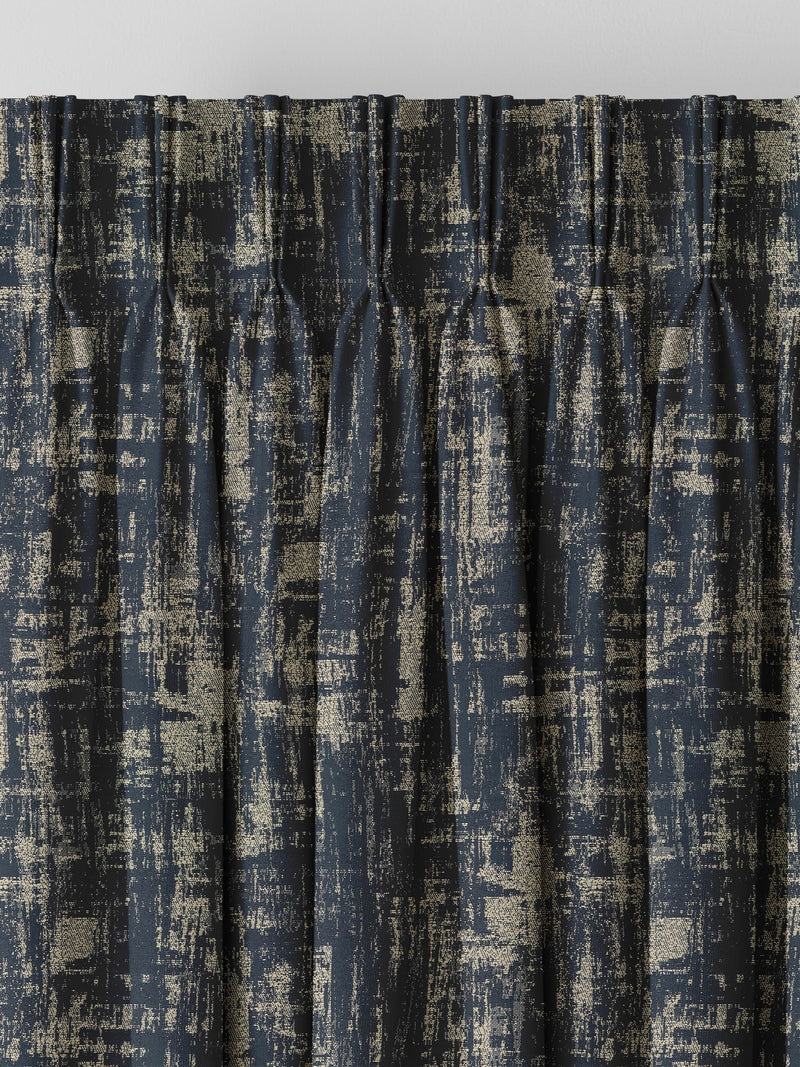 Tero indigo blue made to measure curtains (British brand)