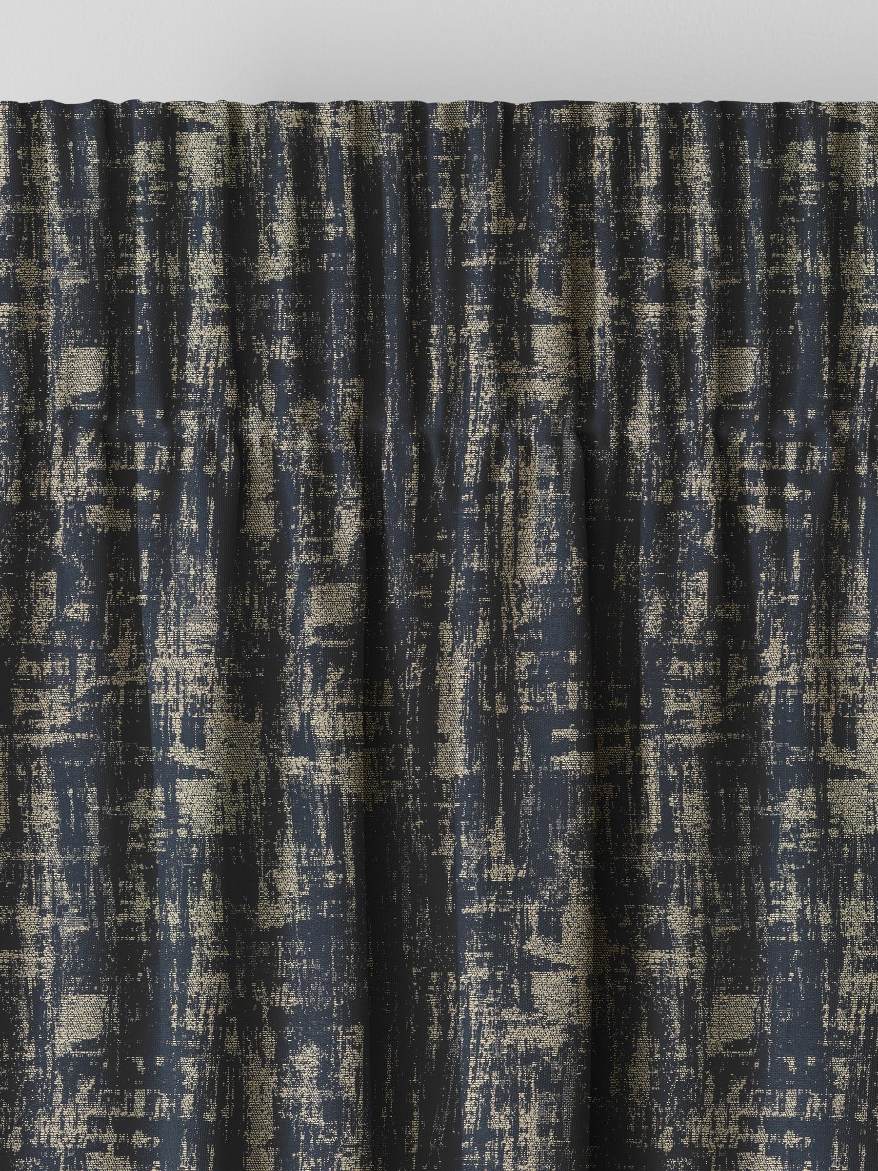 Tero indigo blue made to measure curtains (British brand)