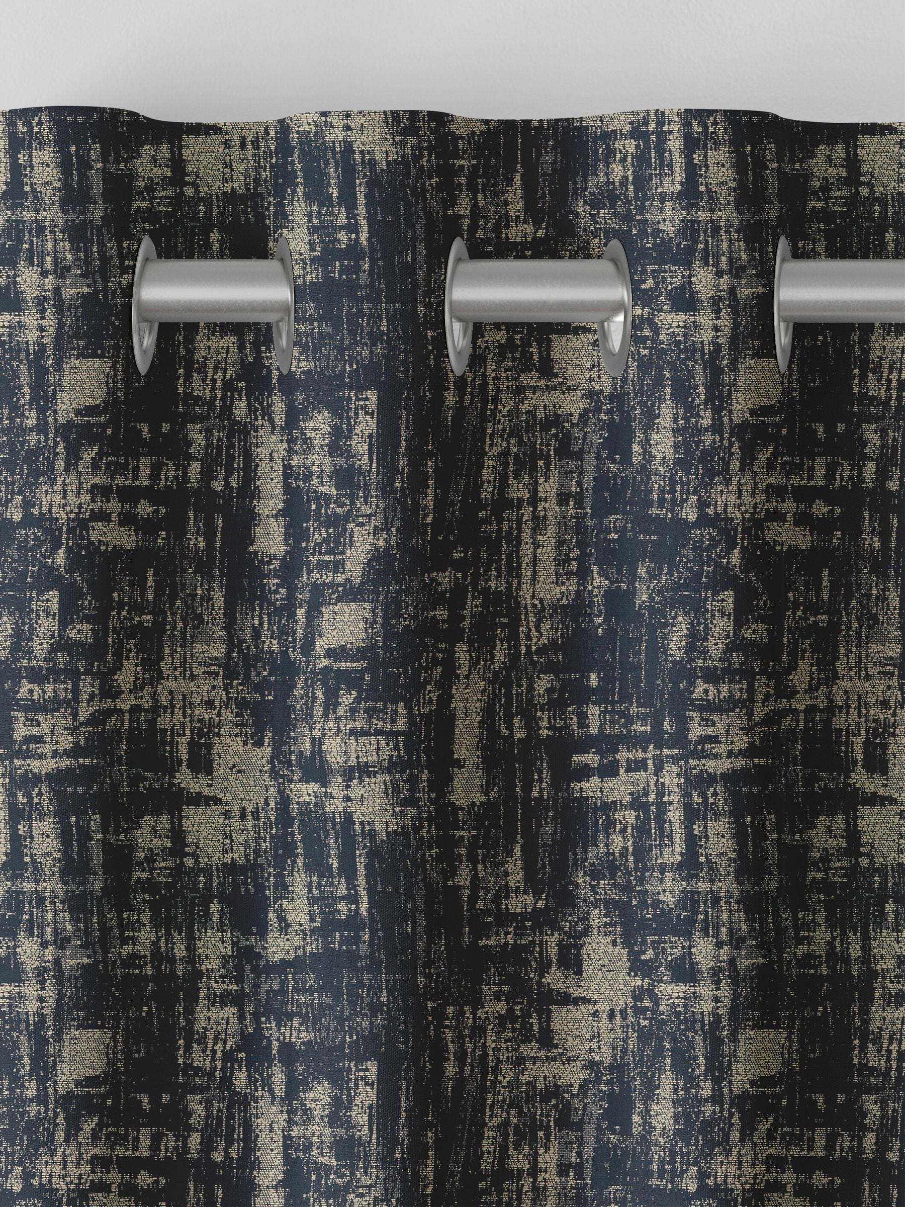 Tero indigo blue made to measure curtains (British brand)