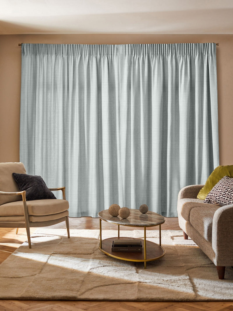 Silver Ire subtle stripe made to measure curtains, imported from the UK
