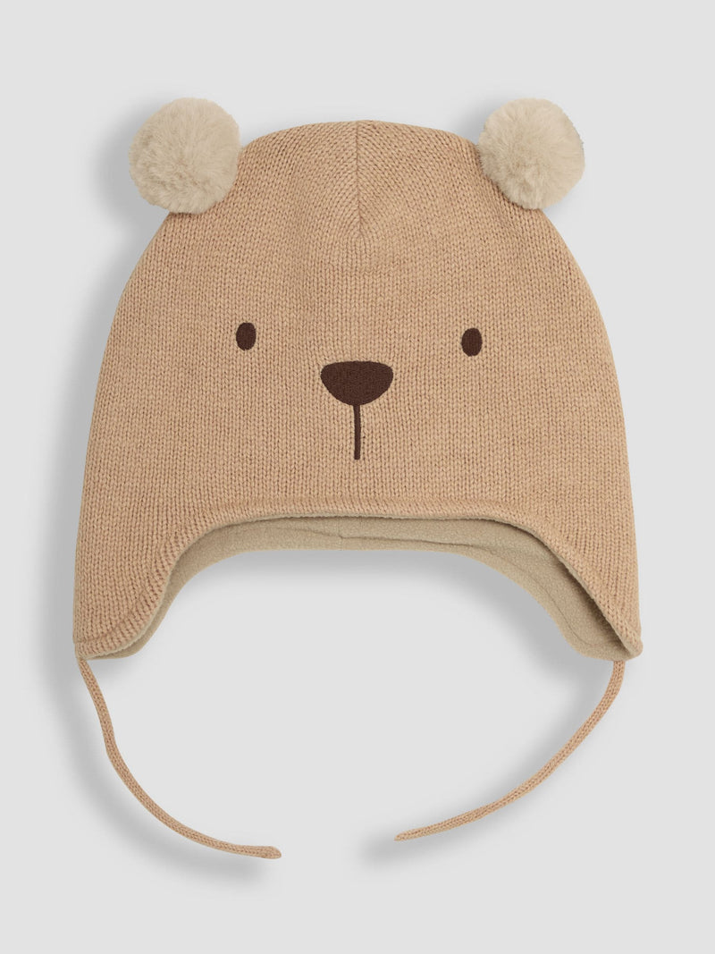 JoJo Maman Bébé brown bear pom pom hat, UK version