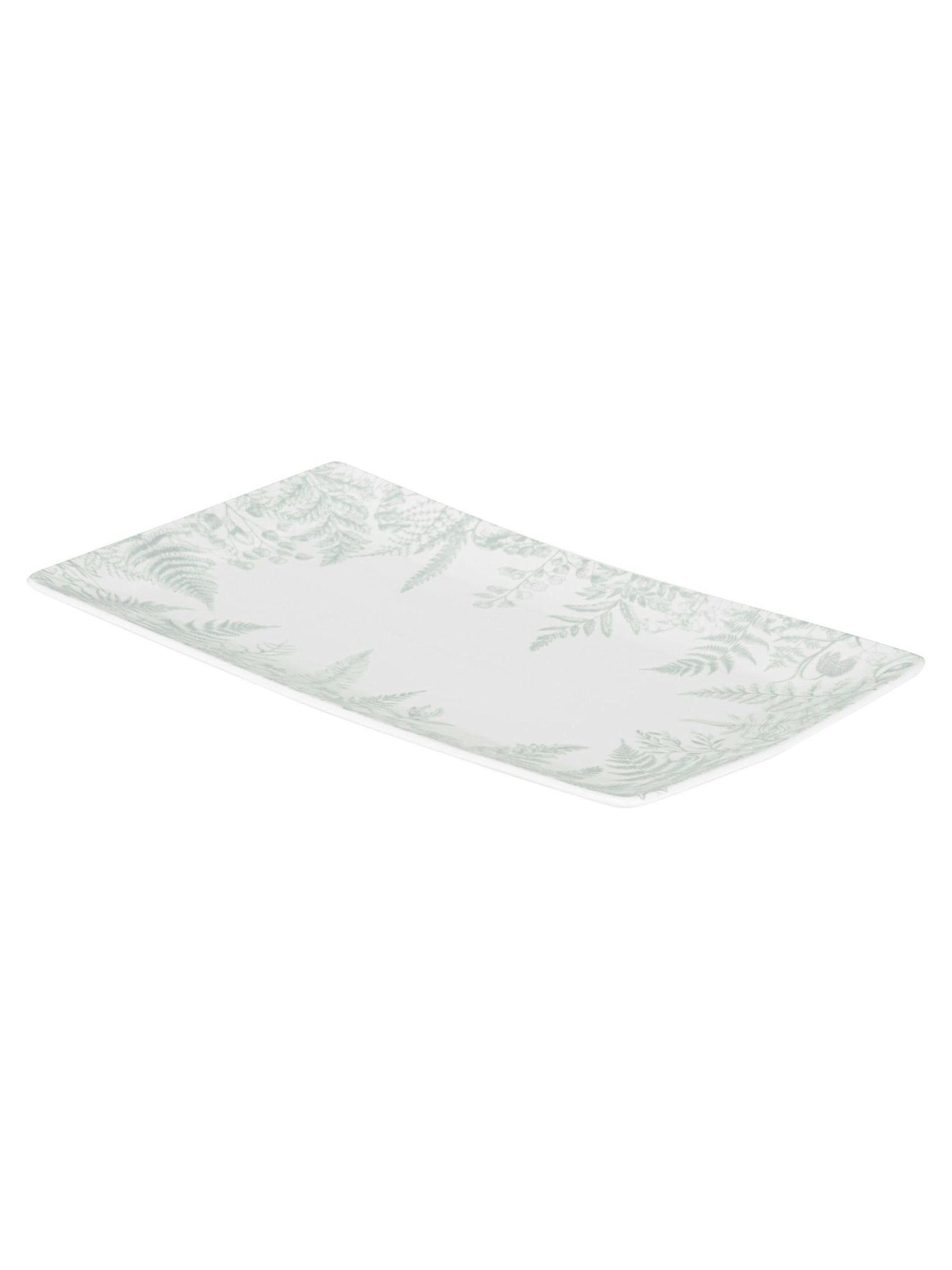 Mary Berry Green Botanical Rectangular Platter 36cm x 20cm, imported from the UK