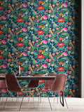 Ohpopsi Chalk Parchment Clementine Wallpaper