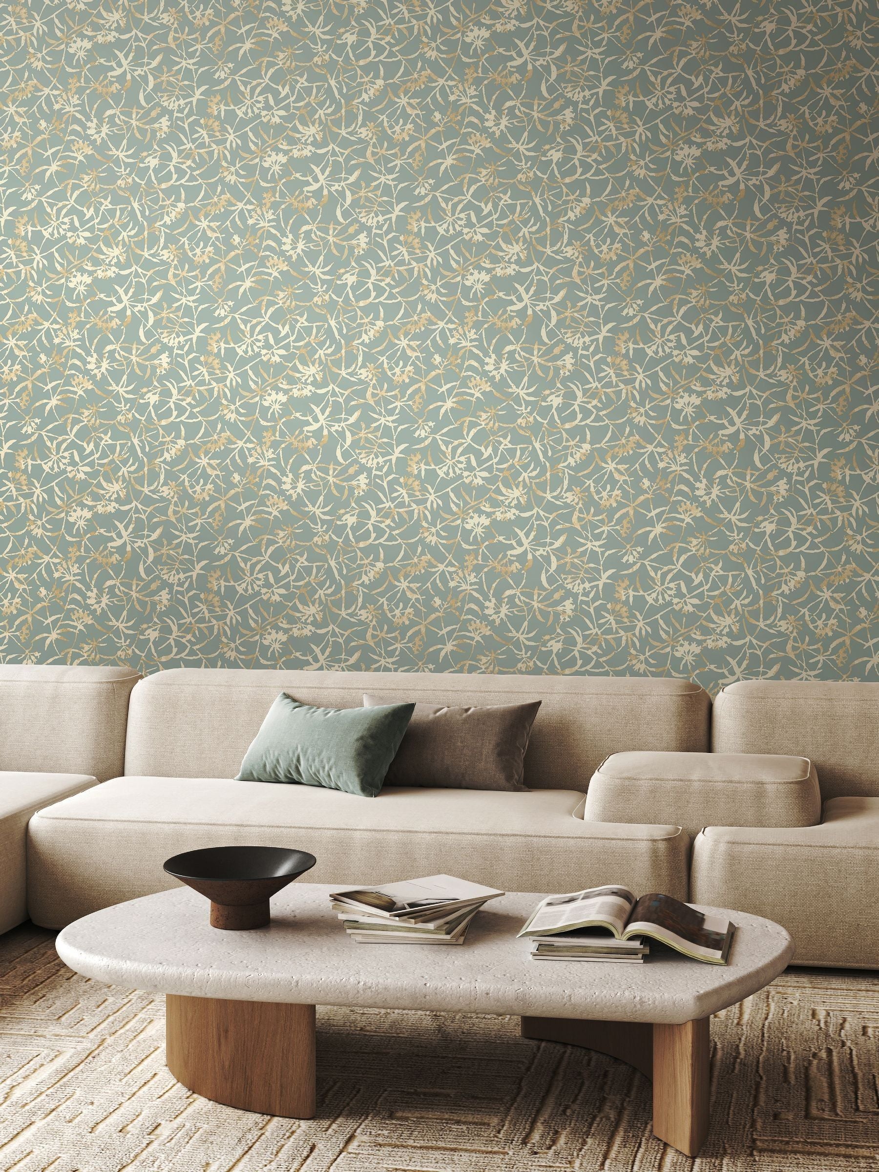 Ohpopsi Navy Entwine Wallpaper 10m x 50cm