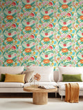 Ohpopsi Chalk Parchment Clementine Wallpaper