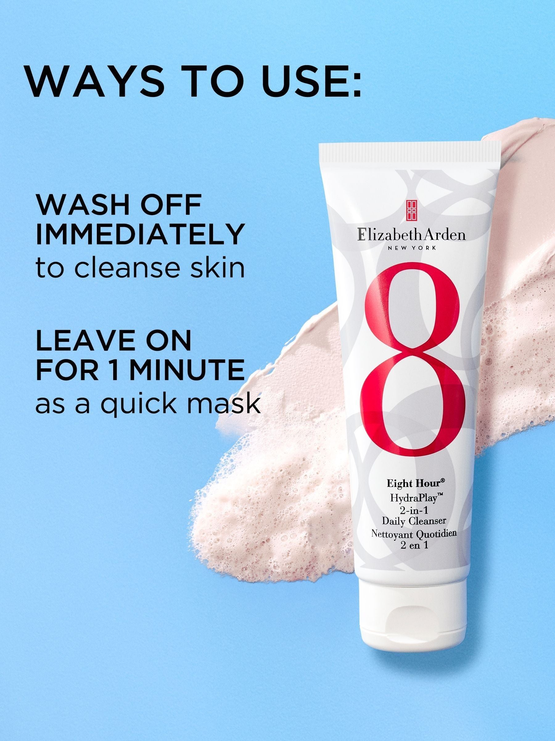 Elizabeth Arden Hydra Play 2in1 Daily Cleanser 125ml - British product