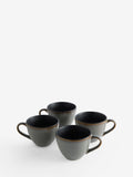 Grey Hampton mugs set of 4 reactive glaze stoneware (British brand)