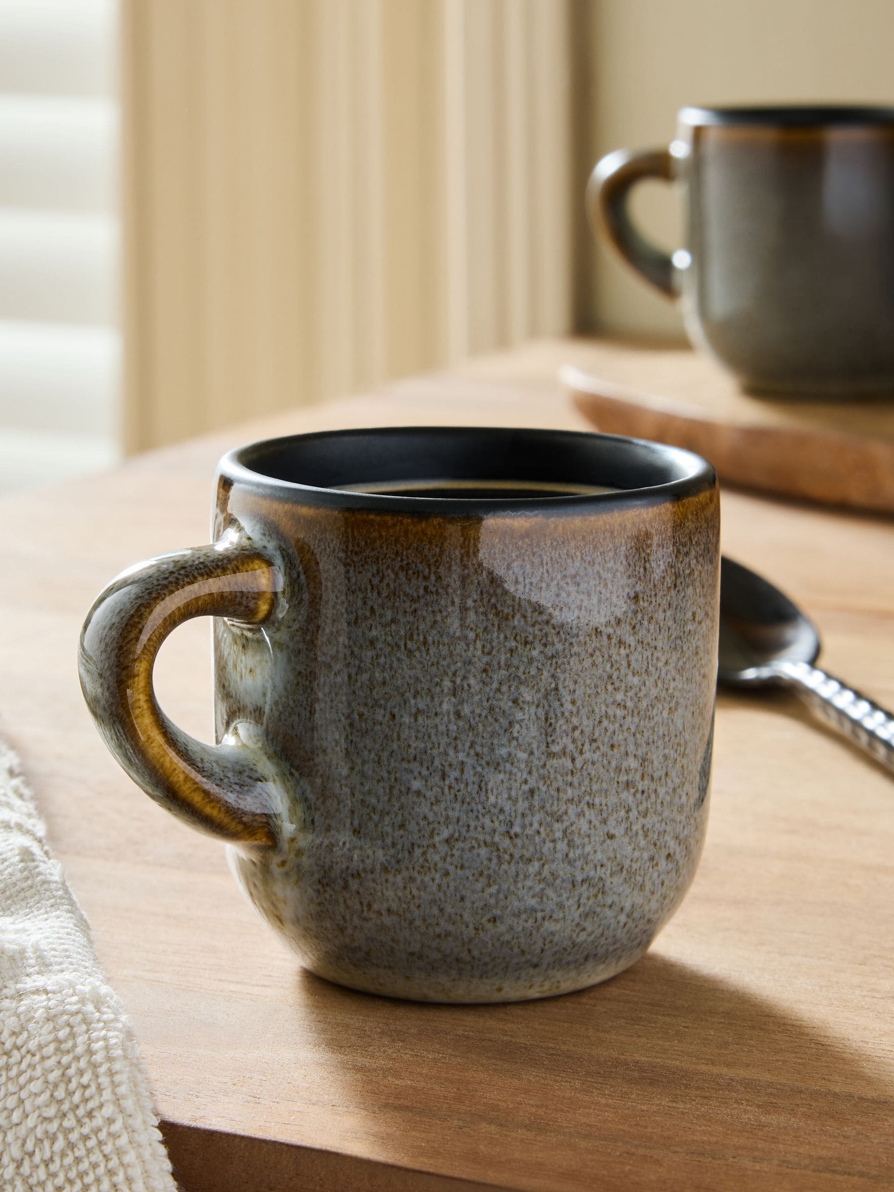 Hampton espresso mug set grey reactive glaze 4 piece - British product
