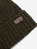 Barbour Carlton beanie hat green wool blend, UK version