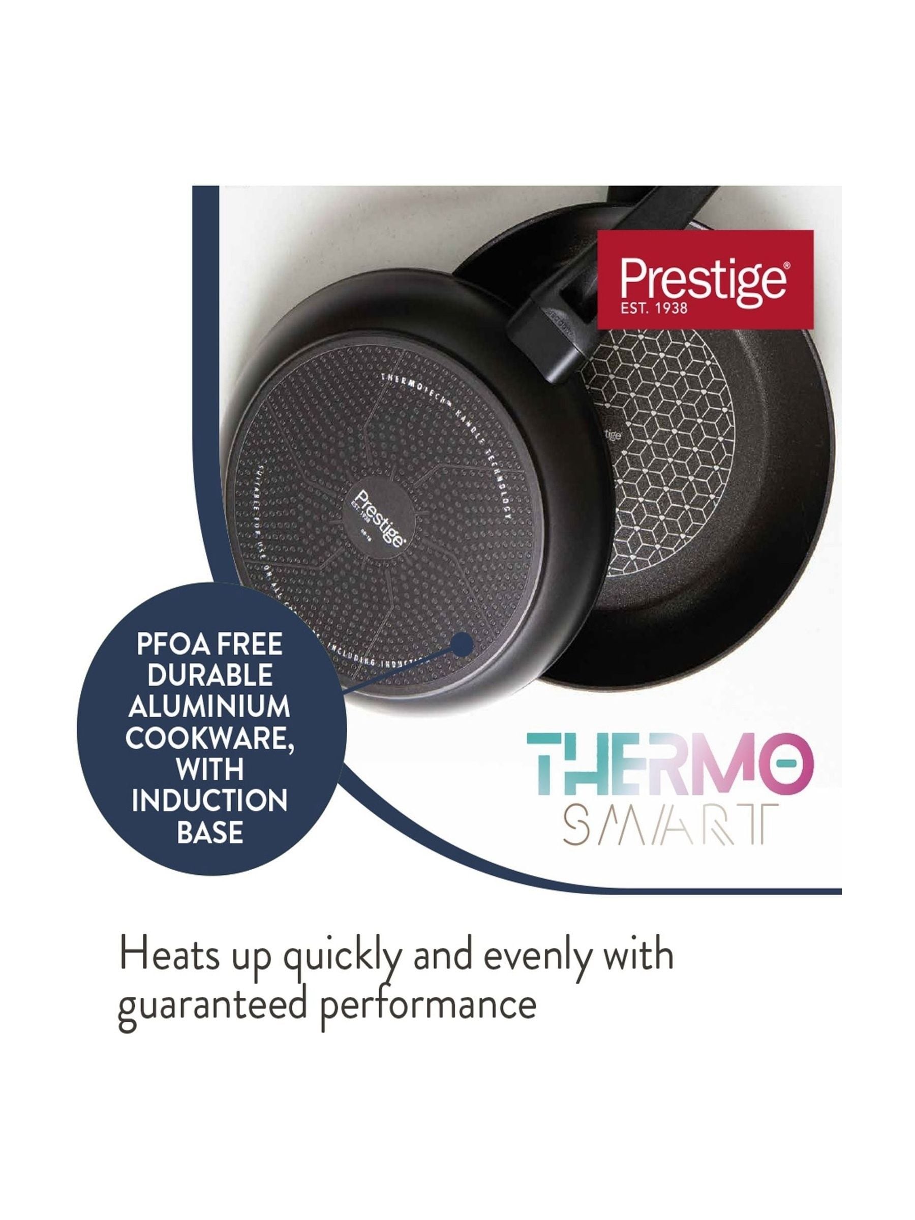 Prestige 5 piece black Thermosmart non-stick cookware set, UK version