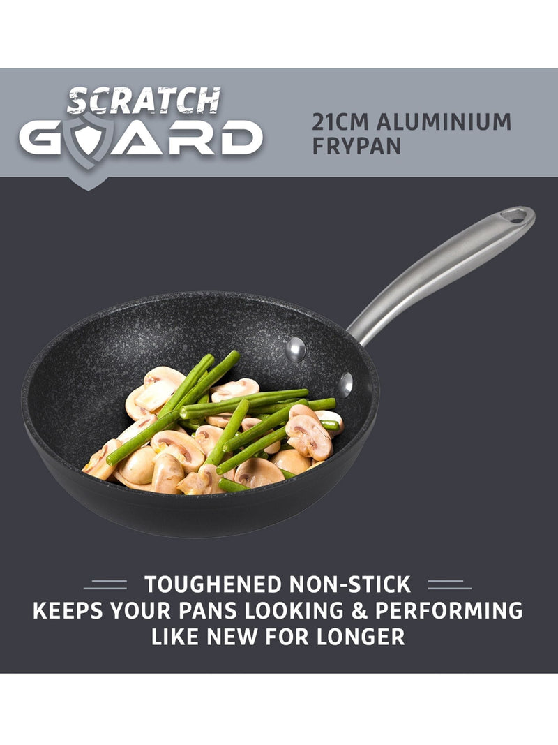 Prestige Scratch Guard Black Aluminium Frying Pan 21cm, imported from the UK