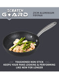 Prestige Scratch Guard Black Aluminium Frying Pan 21cm, imported from the UK