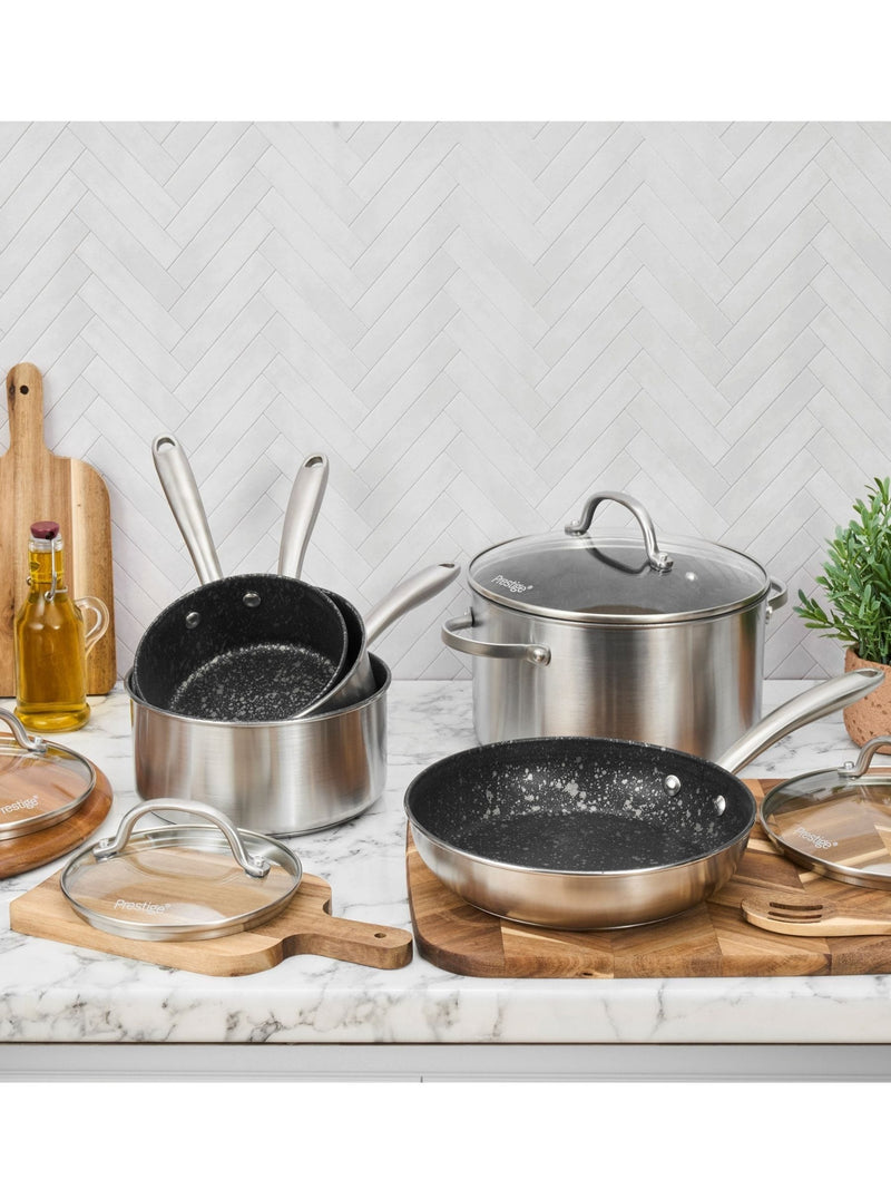 Prestige Scratch Guard cookware set 5 piece, imported from the UK
