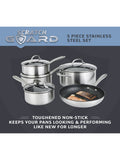 Prestige Scratch Guard cookware set 5 piece, imported from the UK
