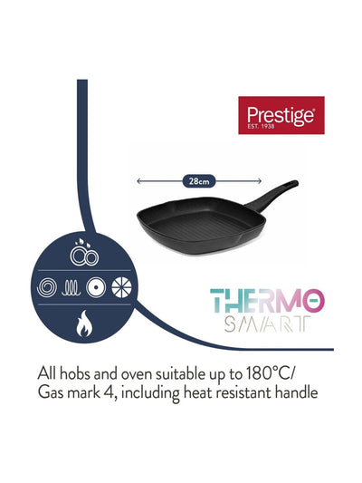 Prestige Svart Thermosmart 28cm Induksjons Firkantet Grillpanne