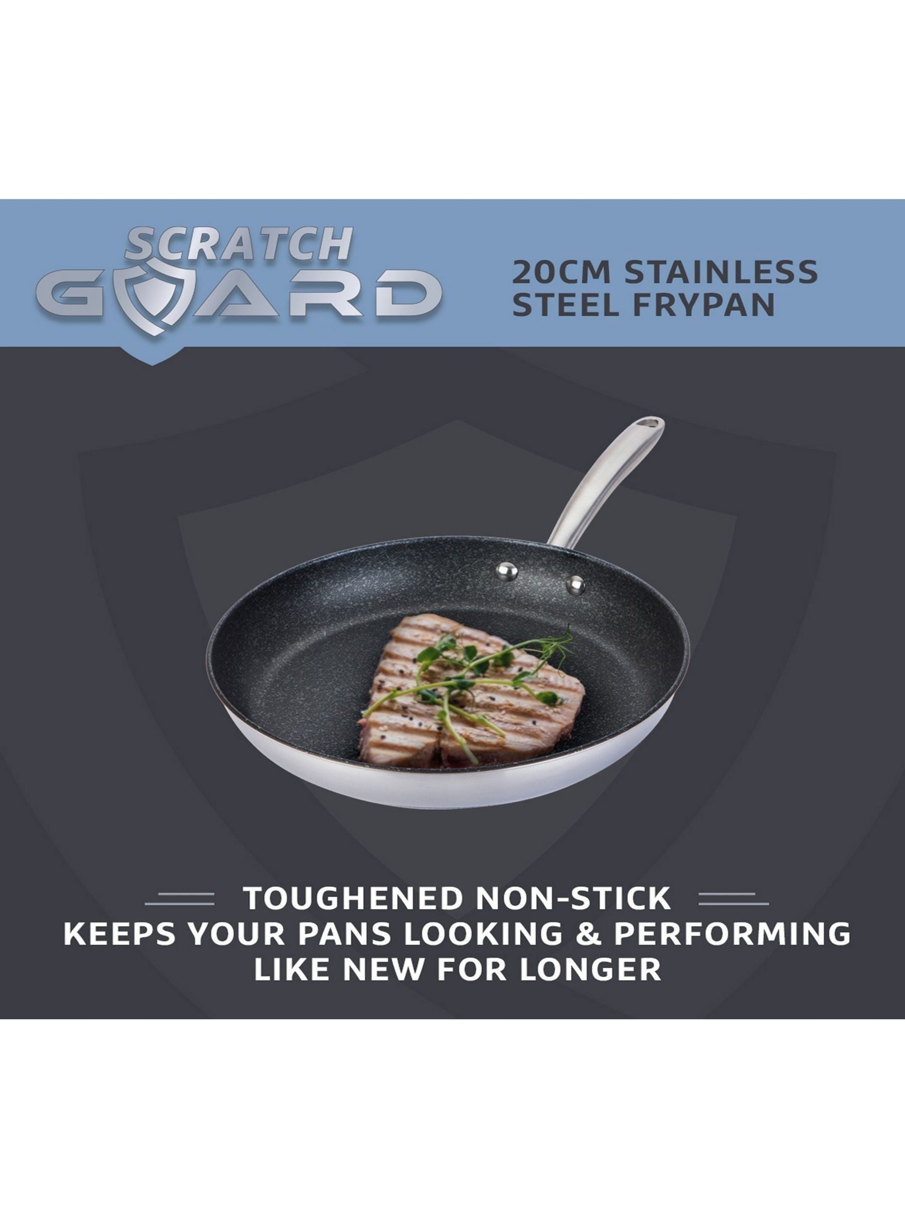 Prestige Silver Scratch Guard 25cm frying pan, imported from the UK
