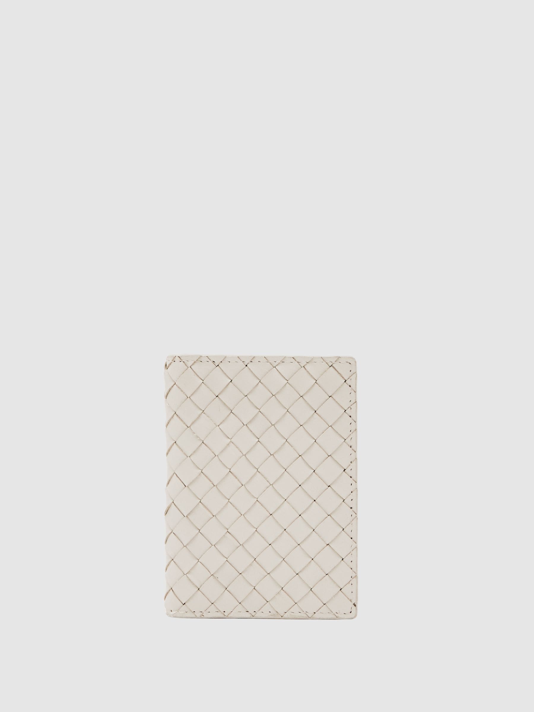 Reiss Floyd leather woven cardholder - British product