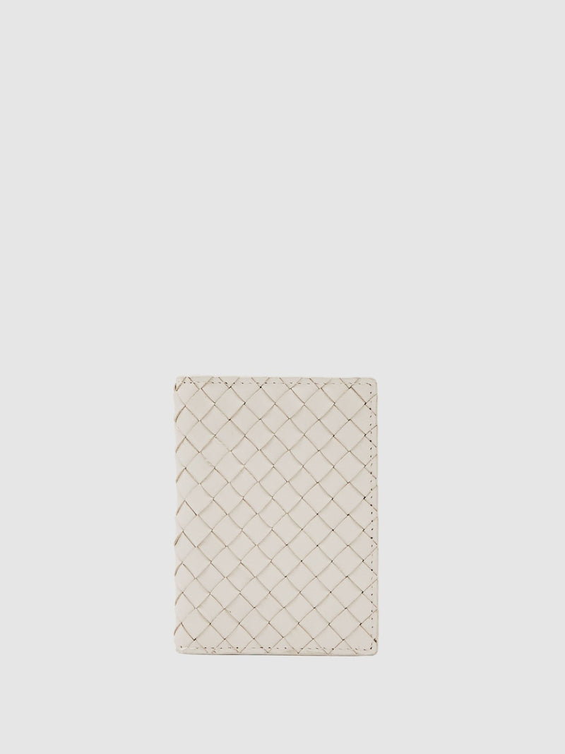 Reiss Floyd leather woven cardholder - British product