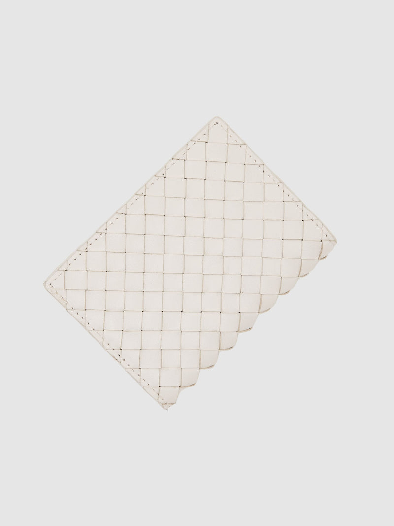 Reiss Floyd leather woven cardholder - British product