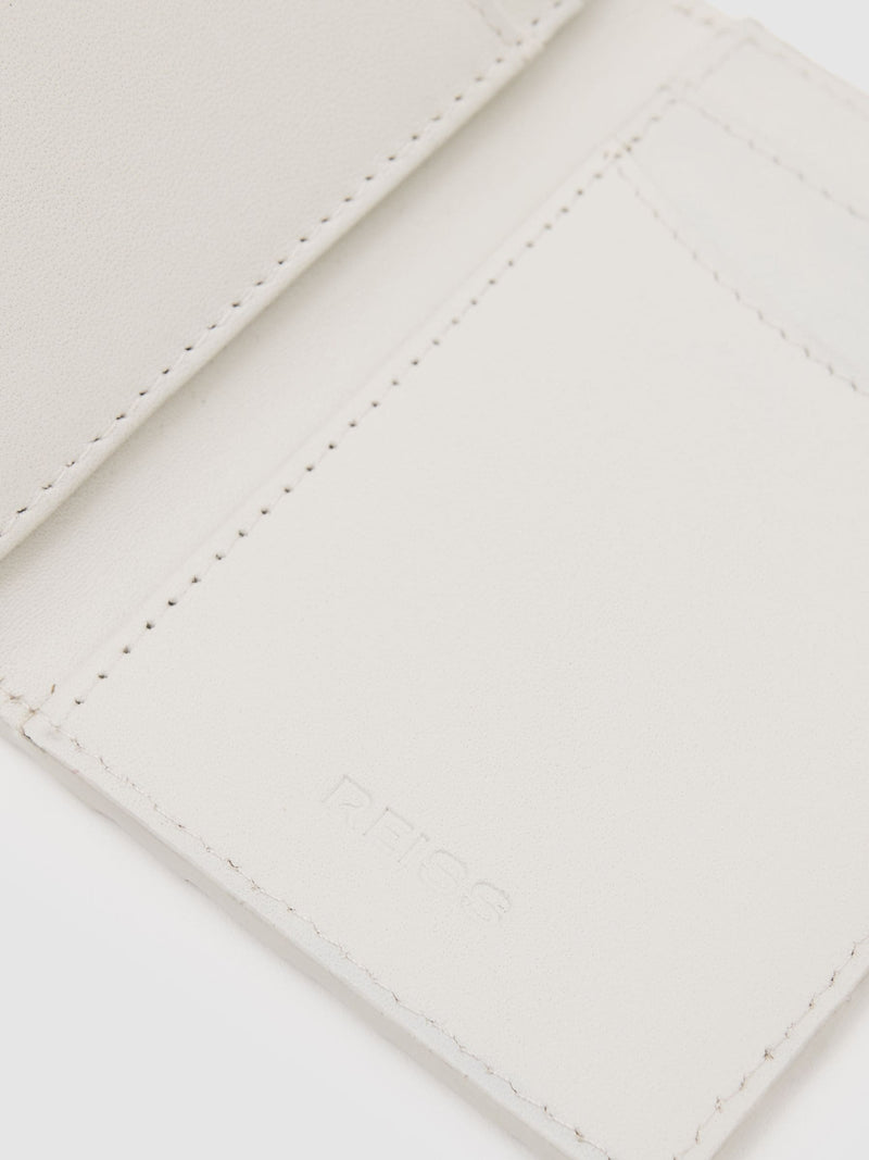 Reiss Floyd leather woven cardholder - British product
