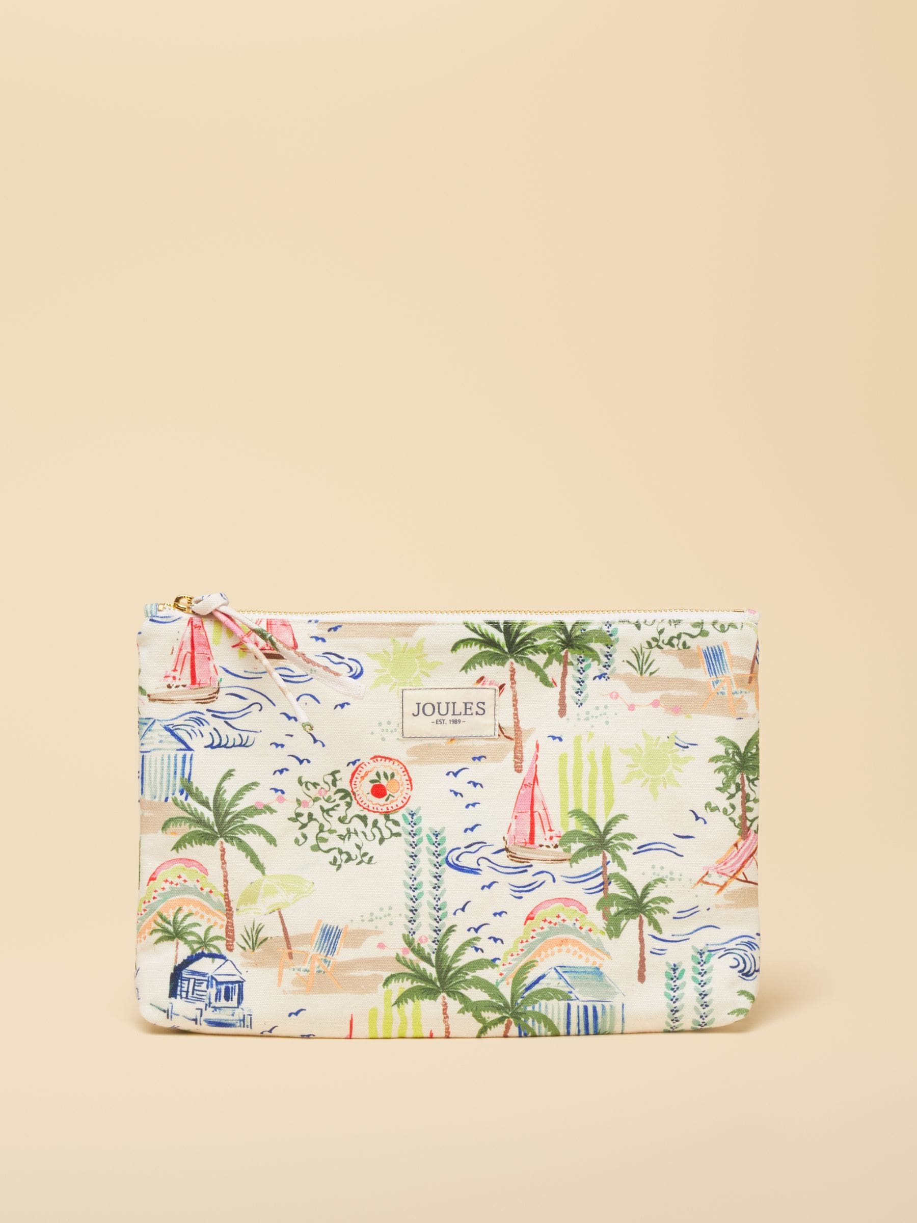 Joules Toile De Jouy printed pouch - British product
