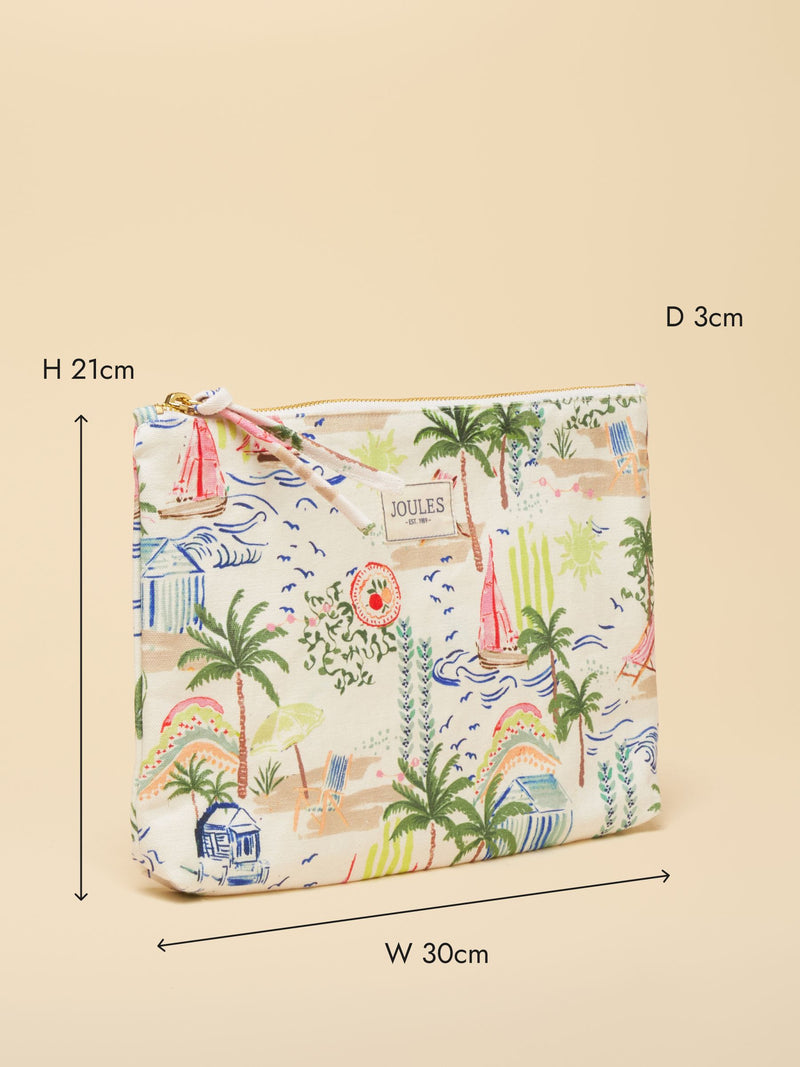 Joules Toile De Jouy printed pouch - British product