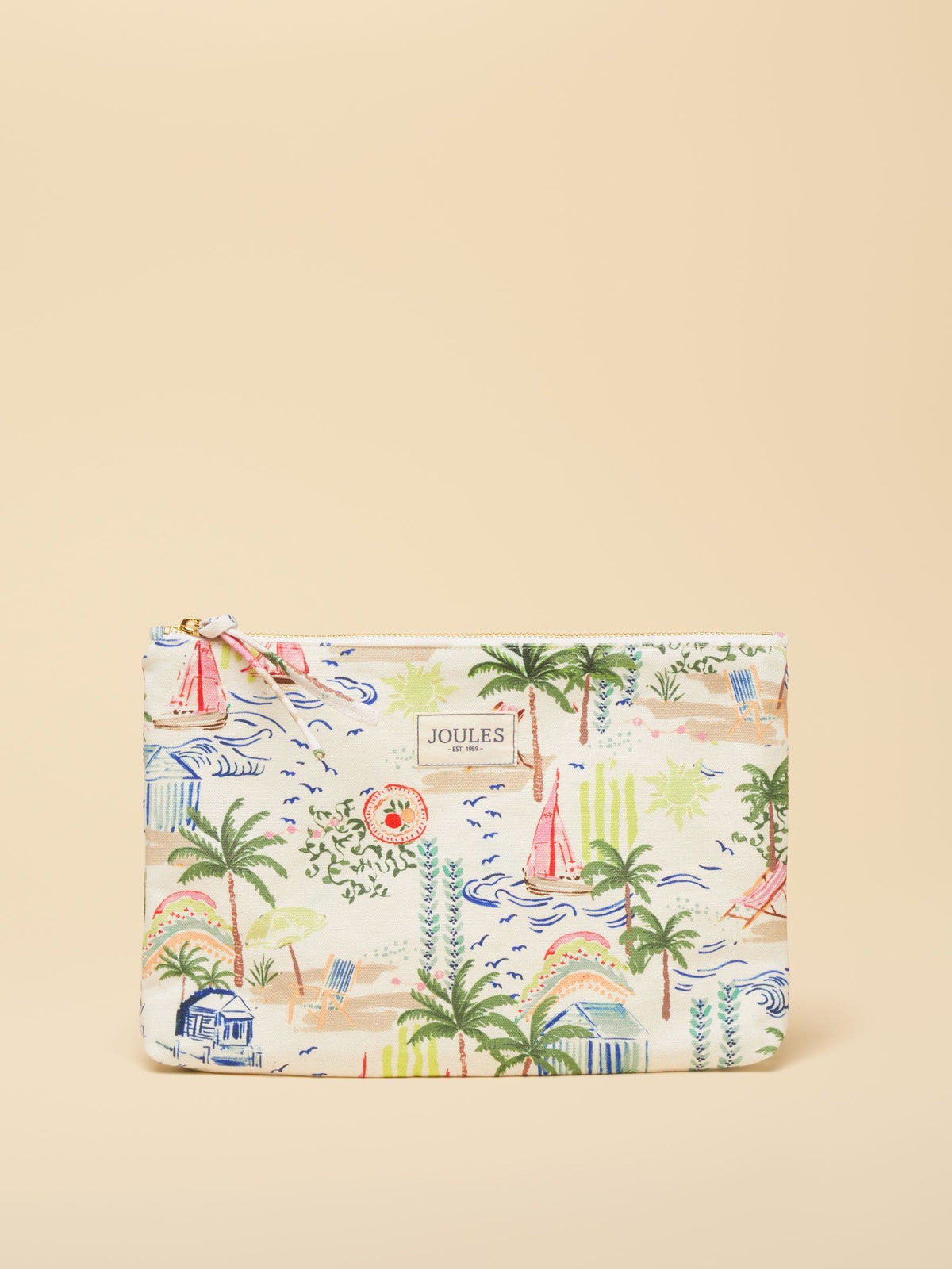Joules Toile De Jouy printed pouch - British product
