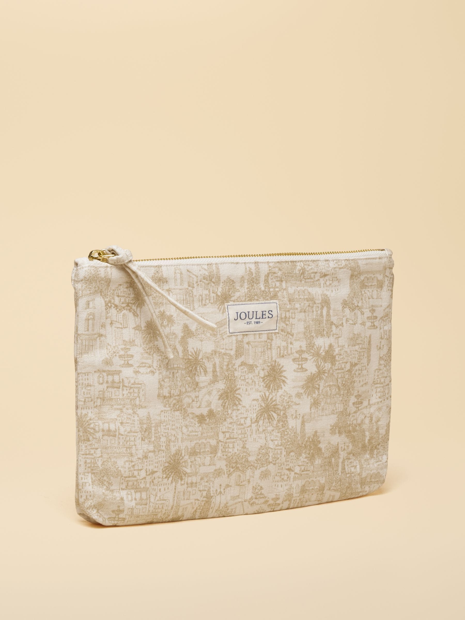 Joules Toile De Jouy printed pouch - British product