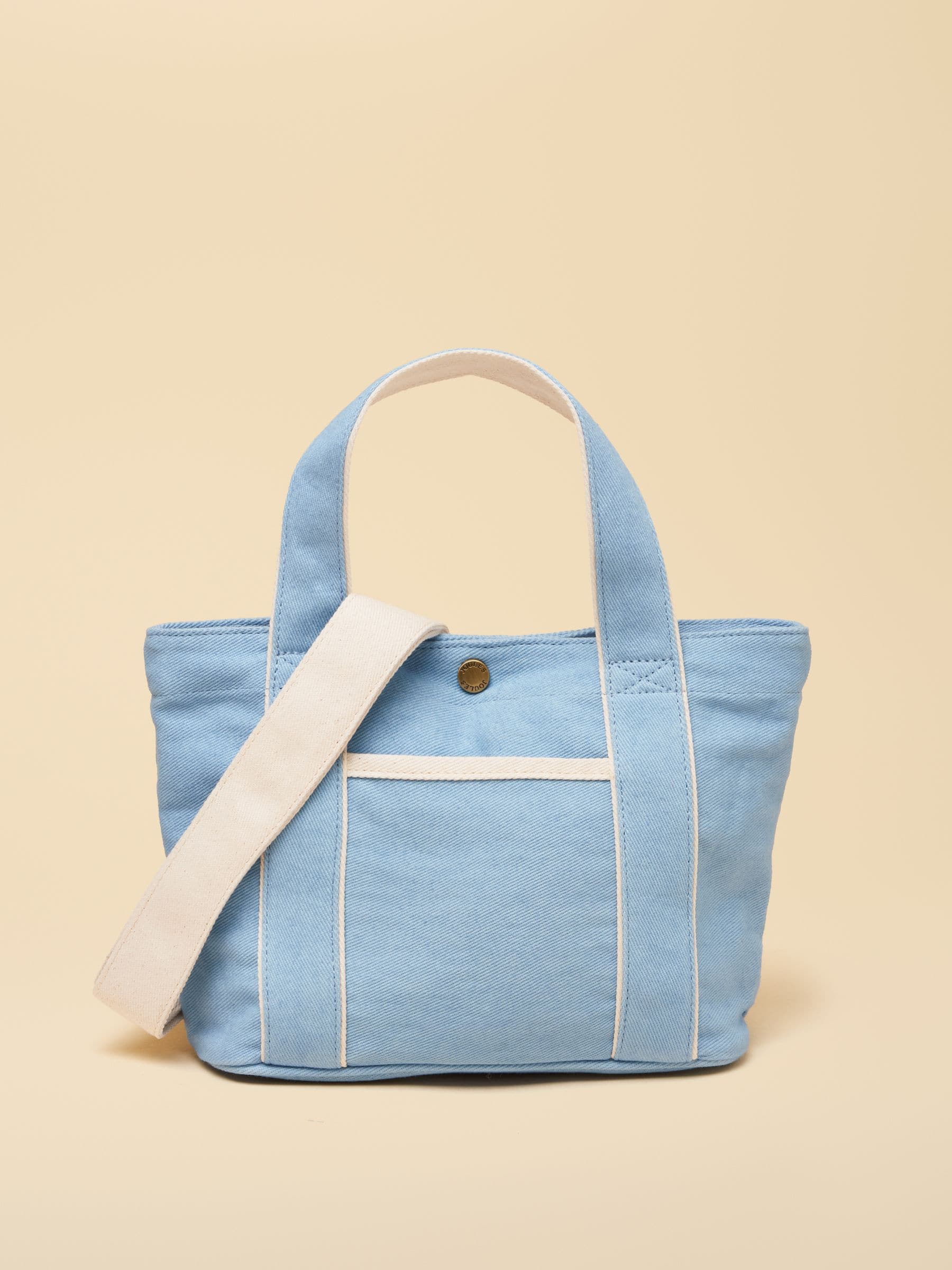 Joules blue mini crossbody cotton canvas tote bag - British product