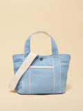 Joules blue mini crossbody cotton canvas tote bag - British product