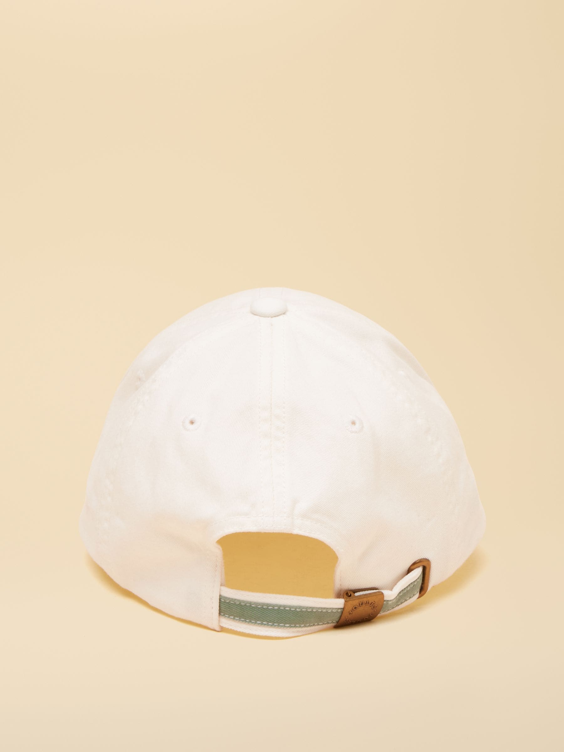 Joules Daley white cotton baseball cap, UK version