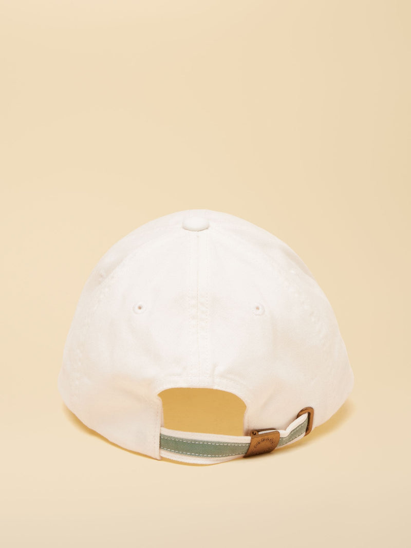Joules Daley white cotton baseball cap, UK version