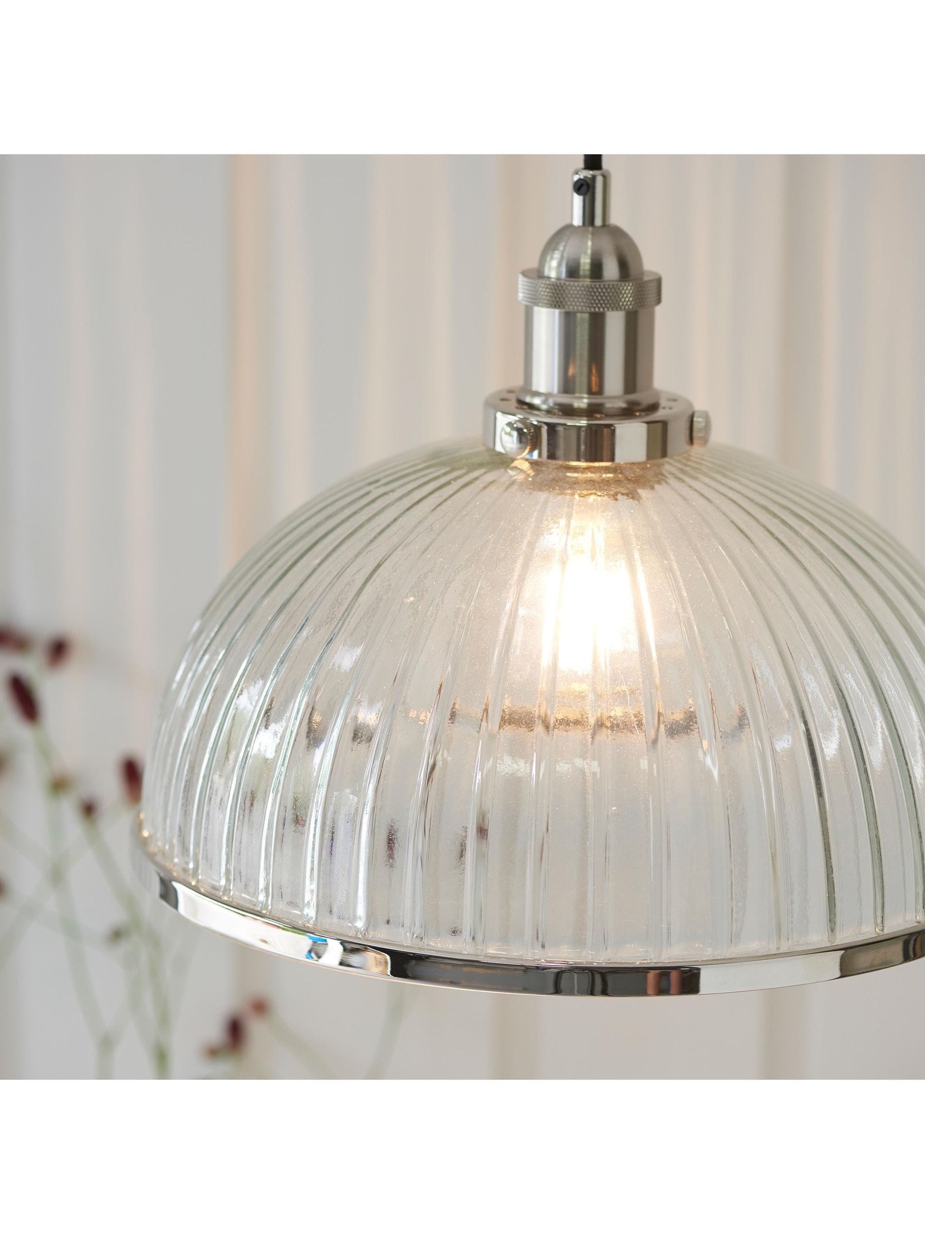 Gallery Home Hansen silver pendant lamp 40cm - British product
