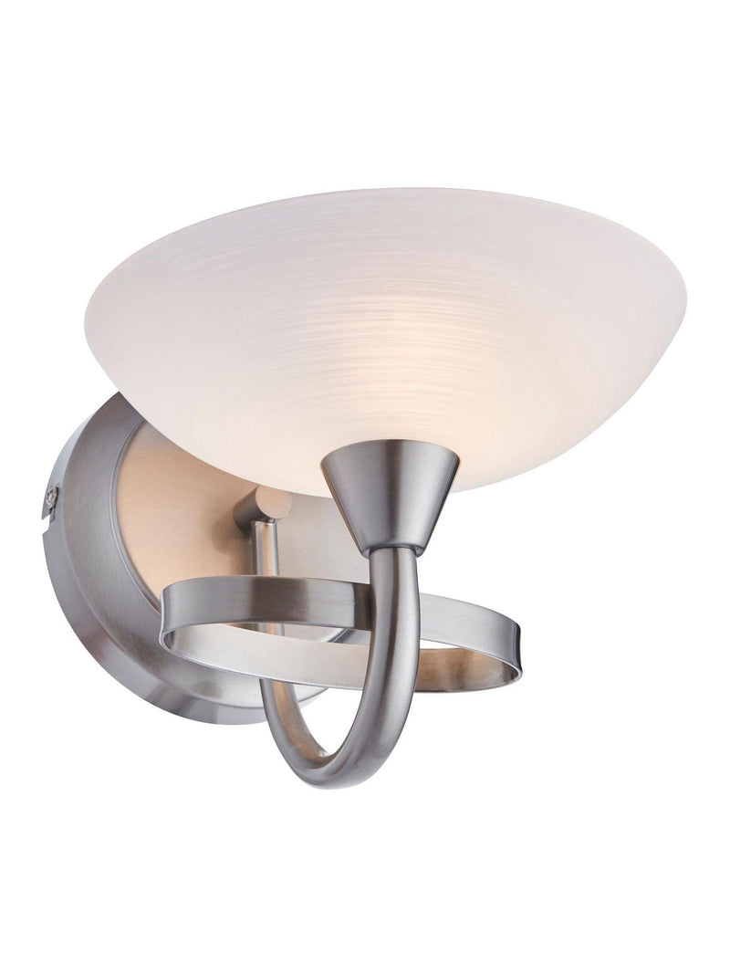 Gallery Home Carlton wall light satin chrome (British brand)