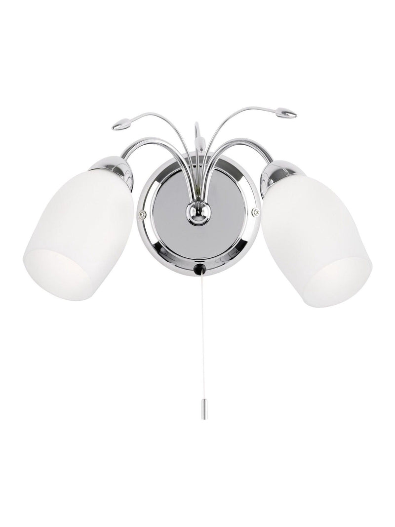 Gallery Home Chrome Meadow wall light 20cm height - British product